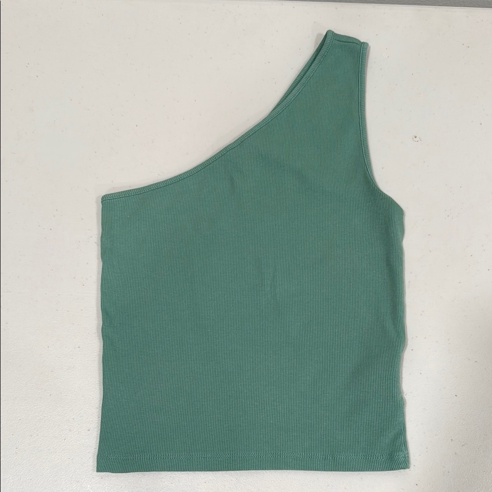 Madewell Green One Shoulder Tank Top Size Small